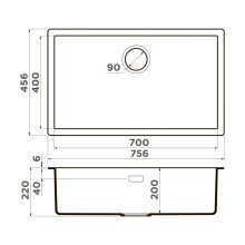 Кухонная мойка Artceramic Omoikiri Yamakawa 75-U/I-WG wind green 4993181