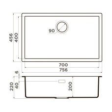 Кухонная мойка Artceramic Omoikiri Yamakawa 75-U/I-AZ azur blue 4993176