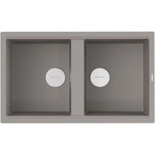 Кухонная мойка Artceramic Omoikiri Kitagawa 86-2-GR ленинградский серый 4993491