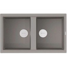 Кухонная мойка Artceramic Omoikiri Kitagawa 86-2-GR ленинградский серый 4993491