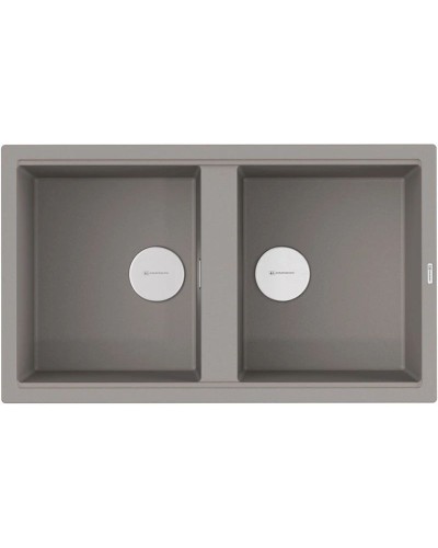 Кухонная мойка Artceramic Omoikiri Kitagawa 86-2-GR ленинградский серый 4993491