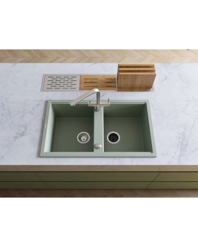 Кухонная мойка Artceramic Omoikiri Kitagawa 86-2-GB графит 4993492