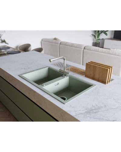 Кухонная мойка Artceramic Omoikiri Kitagawa 86-2-WG wind green 4993731