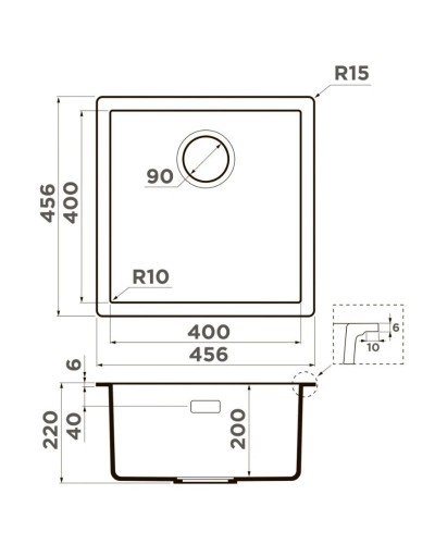 Кухонная мойка Artceramic Omoikiri Yamakawa 45-Integra-WH белый 4997253