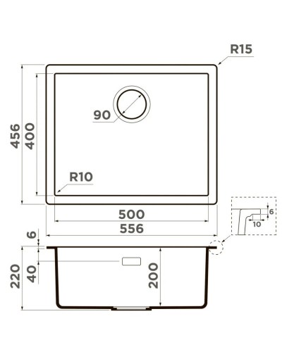 Кухонная мойка Artceramic Omoikiri Yamakawa 55-Integra-WH белый 4997265