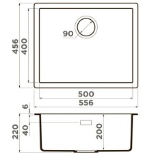 Кухонная мойка Artceramic Omoikiri Yamakawa 55-U/I-WG wind green 4993180