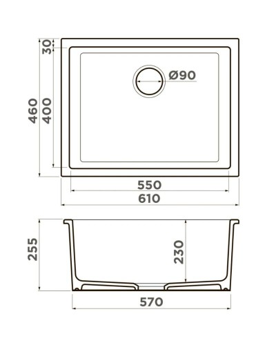 Кухонная мойка Natceramic Omoikiri Okinoshima 61-U/I-SB smoky blue 4997065