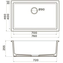 Кухонная мойка Natceramic Omoikiri Okinoshima 76-U/I-CC cappuccino coffee 4997150