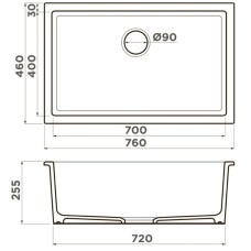Кухонная мойка Natceramic Omoikiri Okinoshima 76-U/I-CC cappuccino coffee 4997150