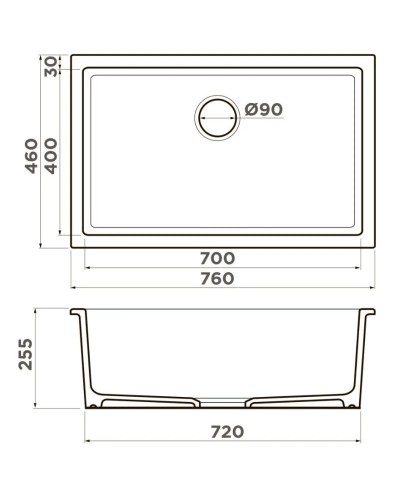 Кухонная мойка Natceramic Omoikiri Okinoshima 76-U/I-CC cappuccino coffee 4997150