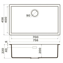 Кухонная мойка Artceramic Omoikiri Yamakawa 75-Integra-WG wind green 4997271