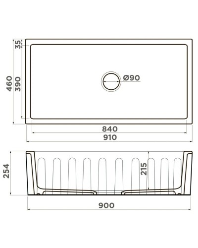 Кухонная мойка Natceramic Omoikiri Mikura 91-WH Glossy 4993260