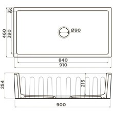 Кухонная мойка Natceramic Omoikiri Mikura 91-SB smoky blue 4997089