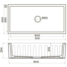 Кухонная мойка Natceramic Omoikiri Mikura 91-SB smoky blue 4997089