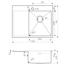 Кухонная мойка нержавеющая сталь Omoikiri Akisame 65-IN-R