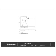 Кухонная мойка вороненая сталь Omoikiri Akisame 78-GM-L