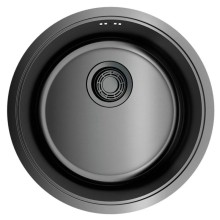 Кухонная мойка вороненая сталь Omoikiri Toya 42-GM