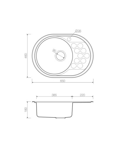 Кухонная мойка латунь Omoikiri Kasumigaura 65-AB-L