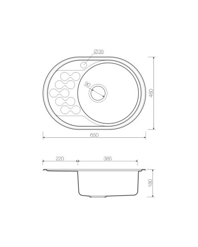 Кухонная мойка латунь Omoikiri Kasumigaura 65-AB-R