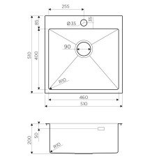 Кухонная мойка светлое золото Omoikiri Akisame 51-LG 4973439
