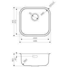 Кухонная мойка латунь Omoikiri Omi 44-AB