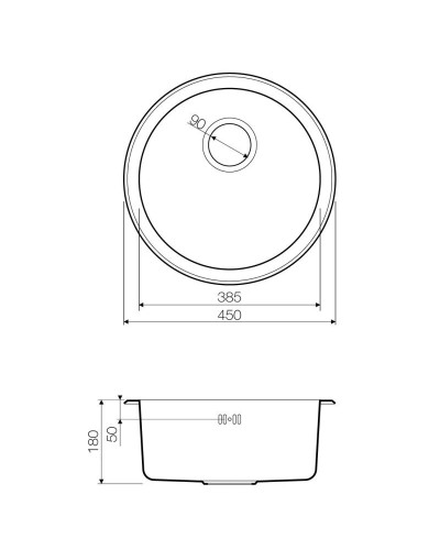 Кухонная мойка вороненая сталь Omoikiri Toya 45-GM