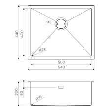 Кухонная мойка светлое золото Omoikiri Taki 54-U/IF-LG 4973093