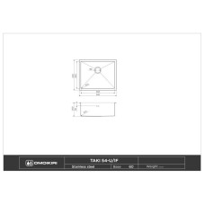 Кухонная мойка нержавеющая сталь Omoikiri Taki 54-U/IF-IN 4973046