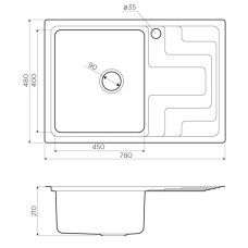 Кухонная мойка нержавеющая сталь Omoikiri Mizu 78 L