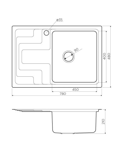Кухонная мойка нержавеющая сталь Omoikiri Mizu 78 R
