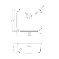 Кухонная мойка нержавеющая сталь Omoikiri Omi 49-U/I-IN 4993066