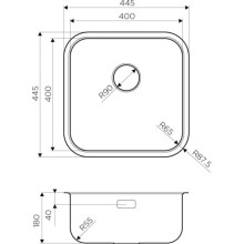 Кухонная мойка нержавеющая сталь Omoikiri Omi 44-U/IF-IN Quadro