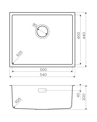 Кухонная мойка нержавеющая сталь Omoikiri Tadzava 54-U-IN