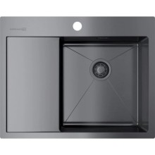 Кухонная мойка вороненая сталь Omoikiri Akisame 65-GM-R