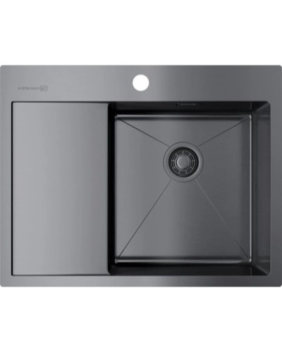 Кухонная мойка вороненая сталь Omoikiri Akisame 65-GM-R