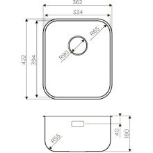 Кухонная мойка нержавеющая сталь Omoikiri Omi 36-U-IN