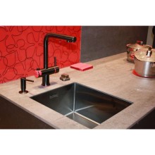 Кухонная мойка вороненая сталь Omoikiri Taki 38-U/IF-GM 4973106