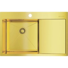 Кухонная мойка светлое золото Omoikiri Akisame 78-LG-L