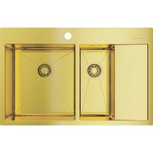 Кухонная мойка светлое золото Omoikiri Akisame 78-2-LG-L