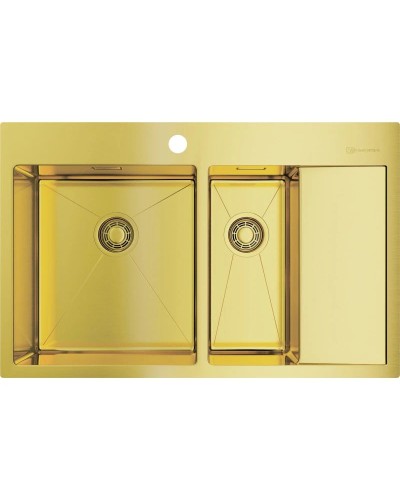 Кухонная мойка светлое золото Omoikiri Akisame 78-2-LG-L