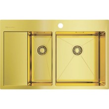 Кухонная мойка светлое золото Omoikiri Akisame 78-2-LG-R