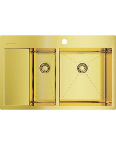 Кухонная мойка светлое золото Omoikiri Akisame 78-2-LG-R