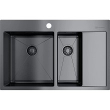 Кухонная мойка вороненая сталь Omoikiri Akisame 78-2-GM-L