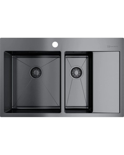 Кухонная мойка вороненая сталь Omoikiri Akisame 78-2-GM-L