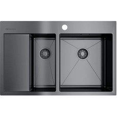 Кухонная мойка вороненая сталь Omoikiri Akisame 78-2-GM-R