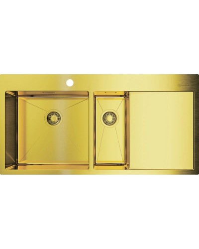 Кухонная мойка светлое золото Omoikiri Akisame 100-2-LG-L