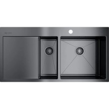 Кухонная мойка вороненая сталь Omoikiri Akisame 100-2-GM-R