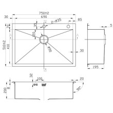 Кухонная мойка Zorg Inox  X-7551