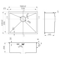 Кухонная мойка Zorg Inox X-5844