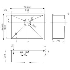 Кухонная мойка Zorg Inox X-5844
